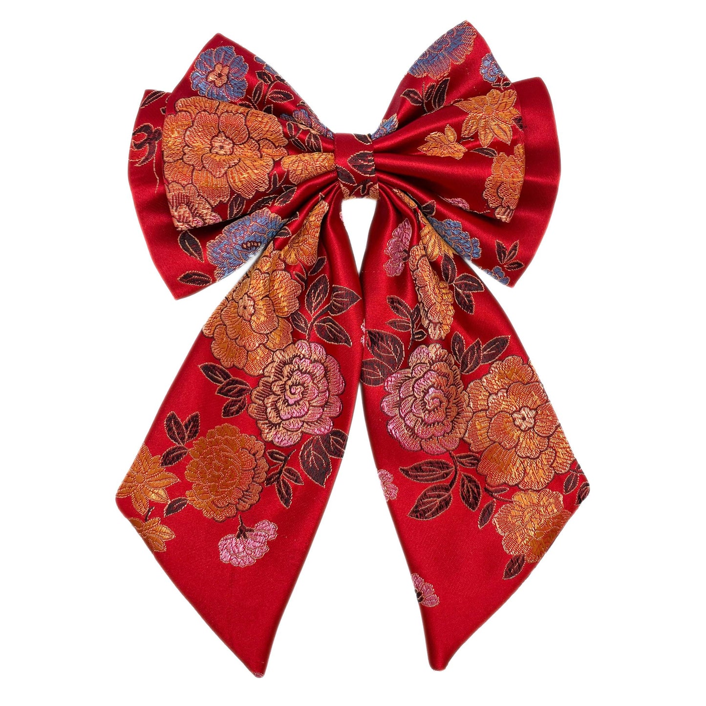 CHEONGSAM RED BOW XL - Double Layer with Tail