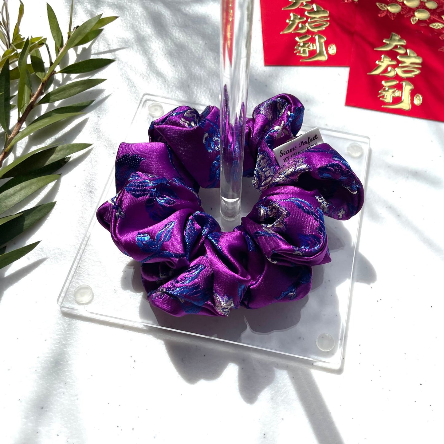CHEONGSAM CLASSIC SCRUNCHIE - PURPLE