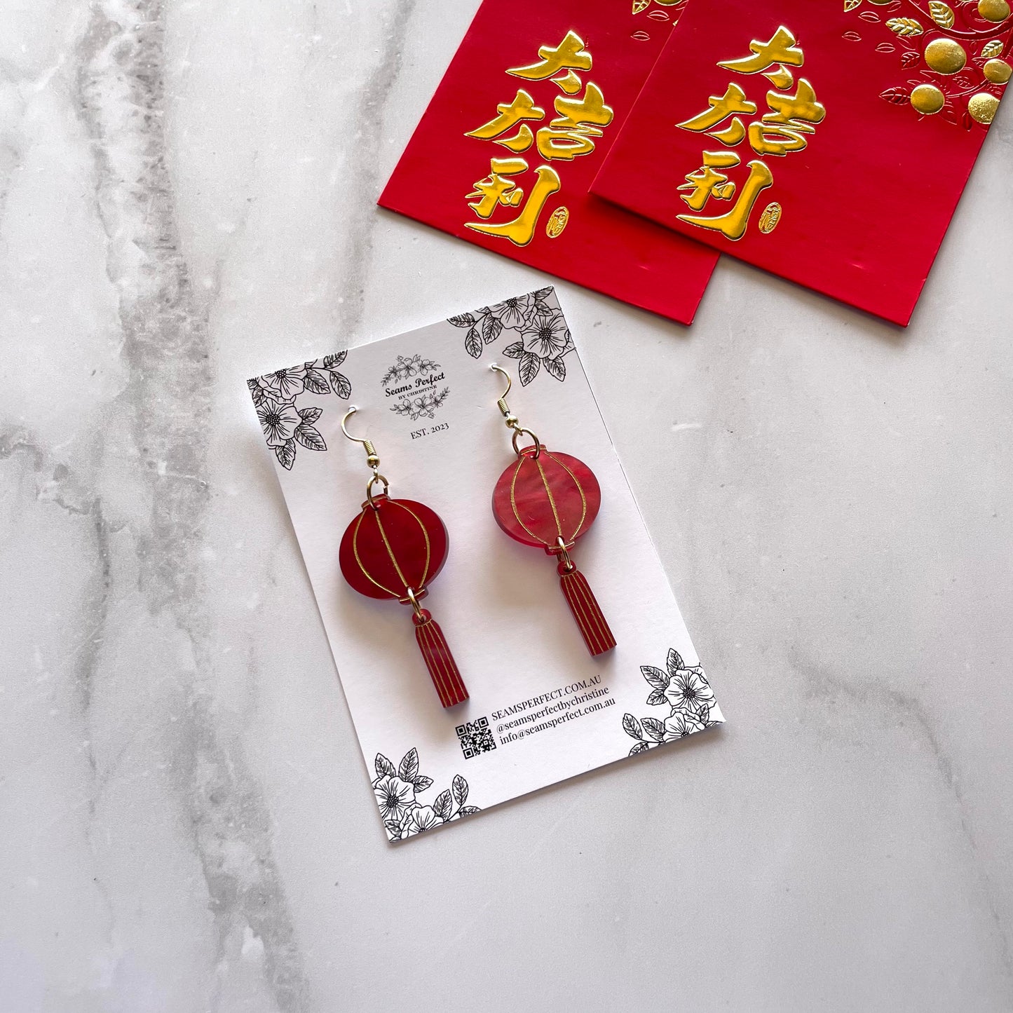 RED LANTERN EARRINGS