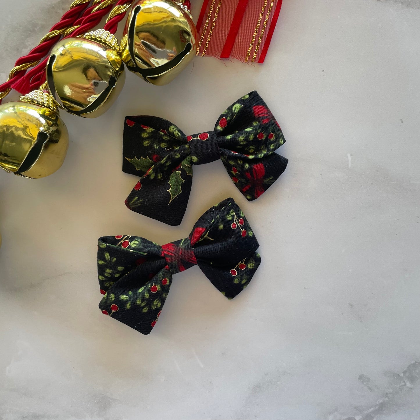 HOLLY BLACK MINI HAIR BOW (Pack of 2)