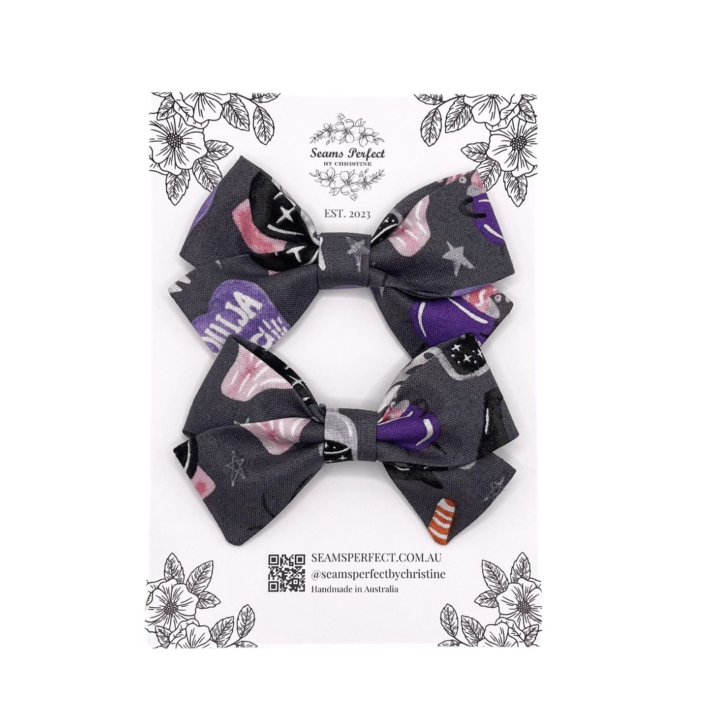 HALLOWEEN SPOOKY HAIR BOW (Pack of 2)