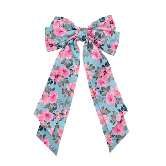 ROSE BOW TEAL - With Tail