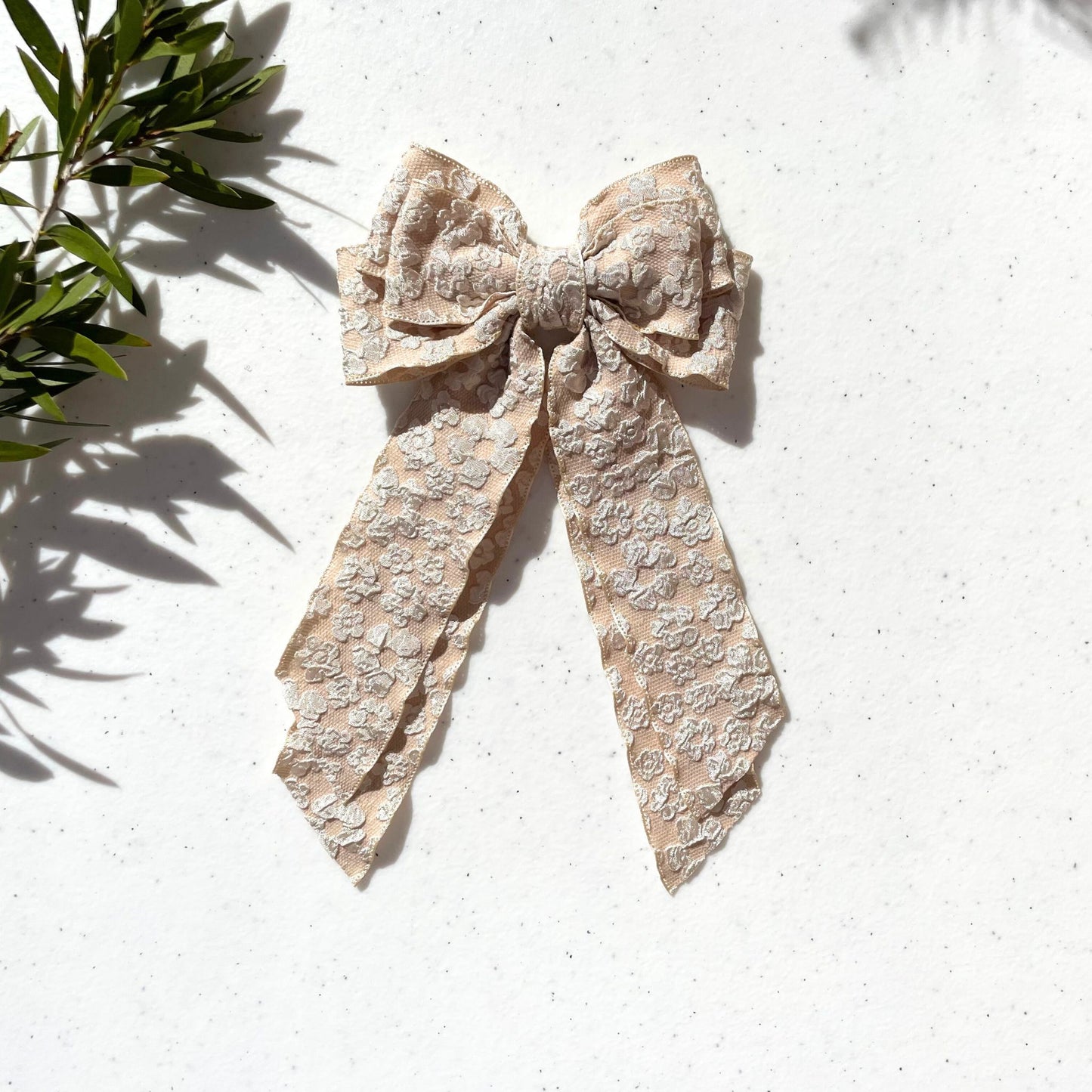 GRACE BOW BEIGE - Long Tail