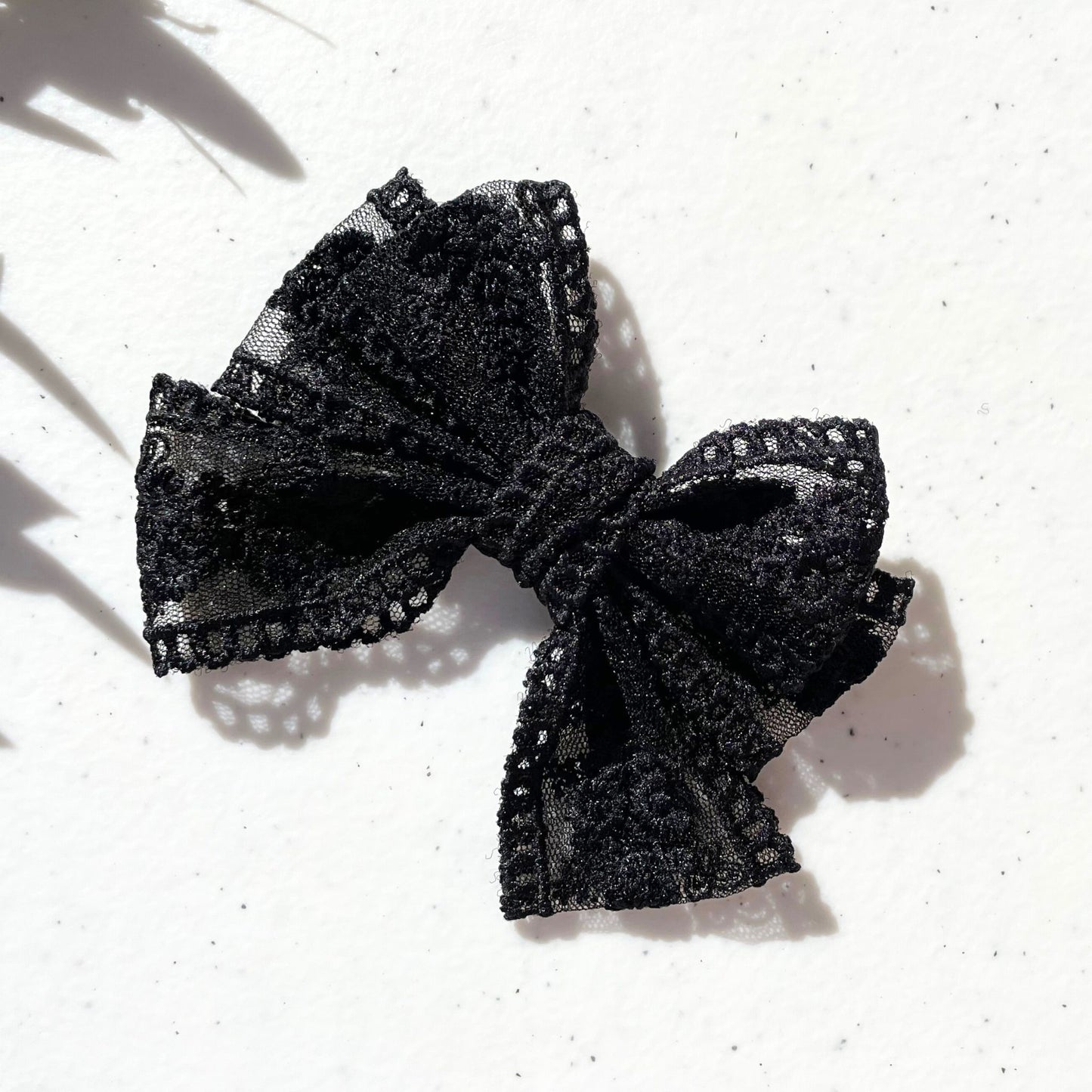LACE BOW BLACK