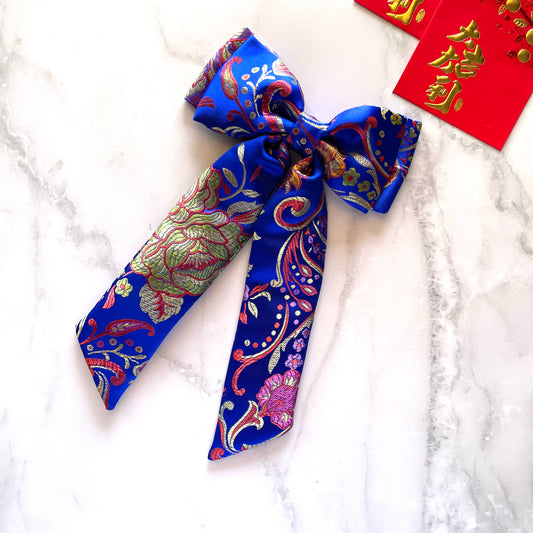 CHEONGSAM BOW SLIM - BLUE