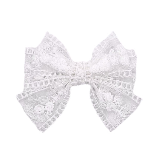 LACE BOW WHITE