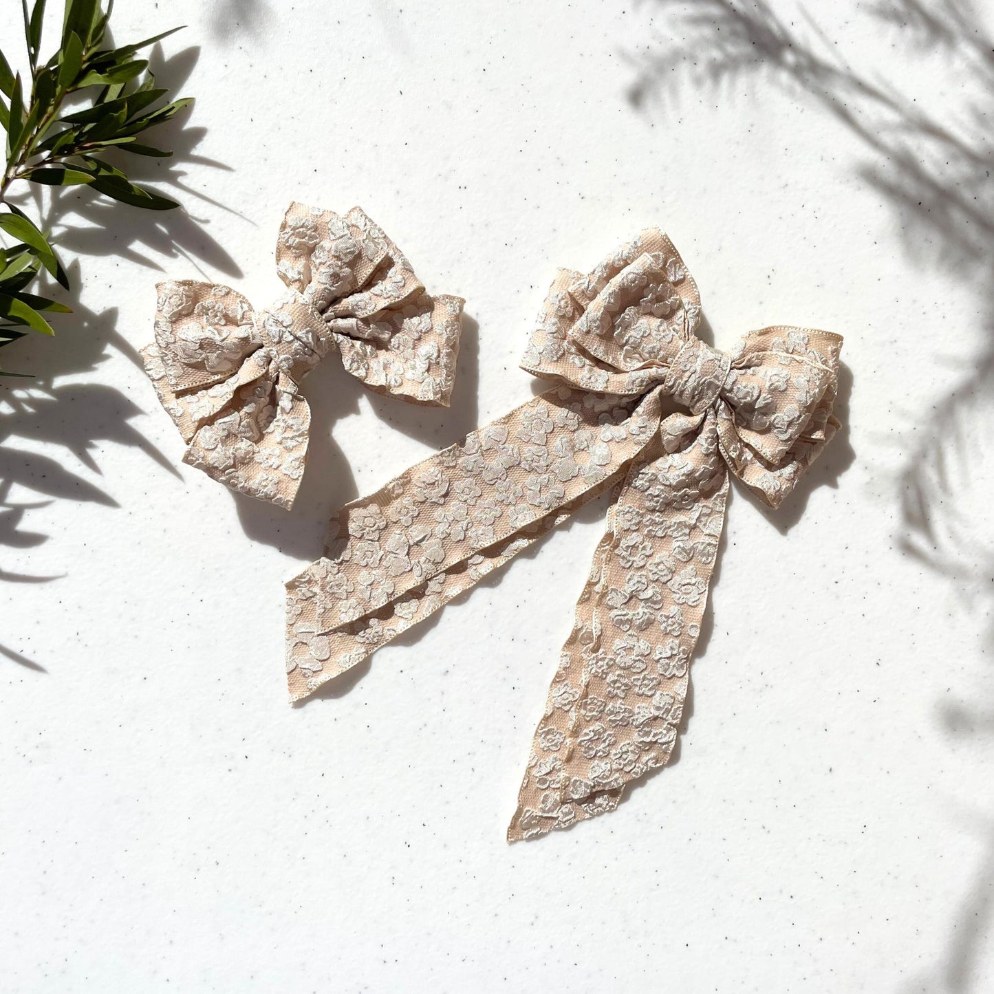 GRACE BOW BEIGE - Long Tail