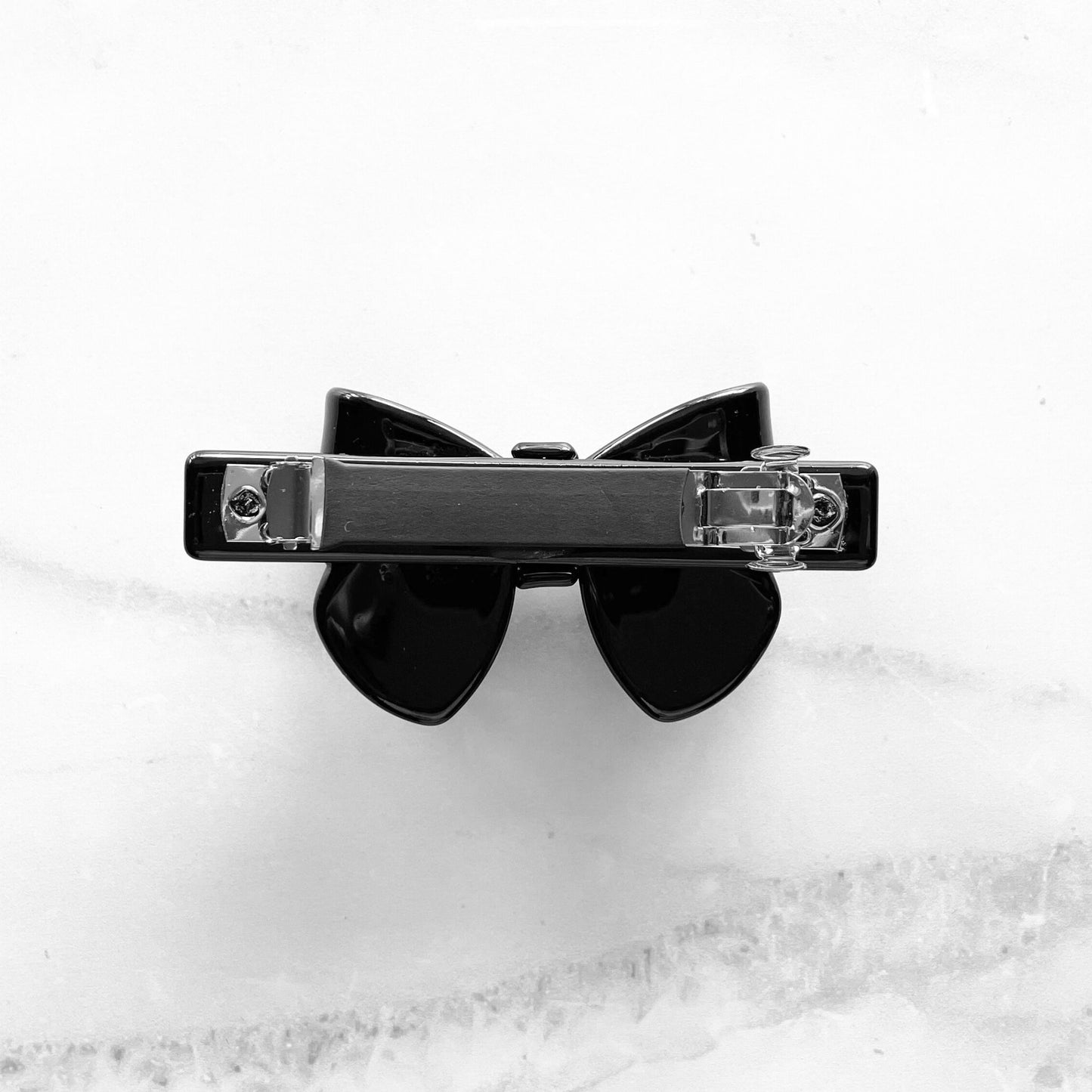 CLASSIC HAIR BOW BARRETTE - BLACK