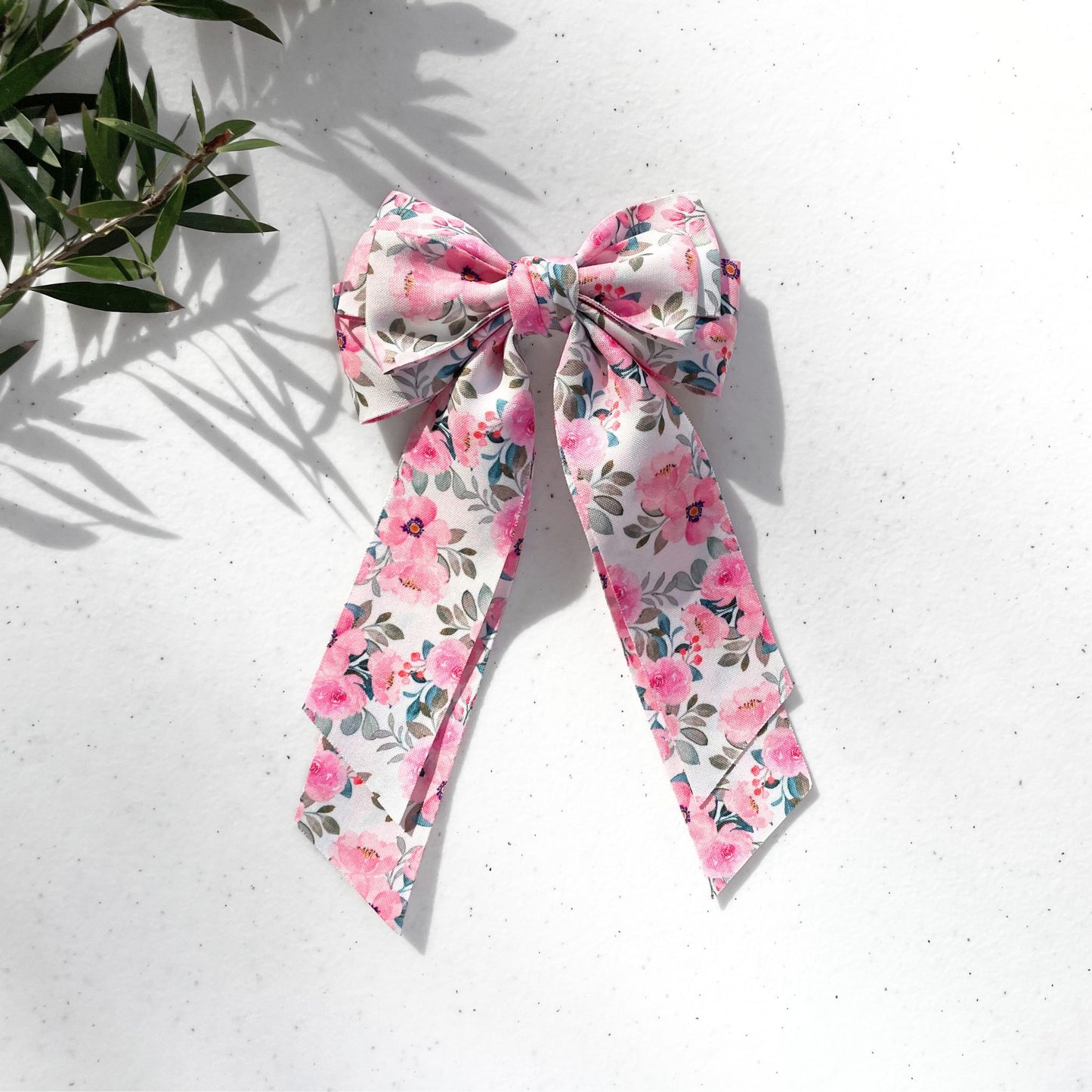ROSE BOW WHITE - With Tail