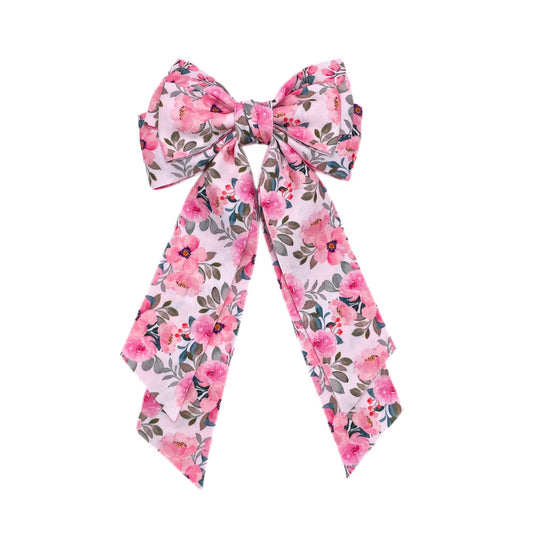 ROSE BOW WHITE - With Tail