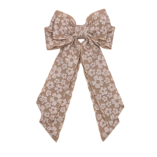 GRACE BOW BEIGE - Long Tail
