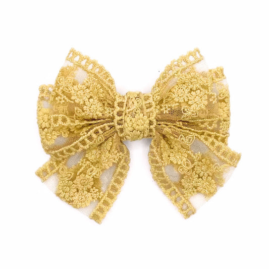 LACE BOW MUSTARD
