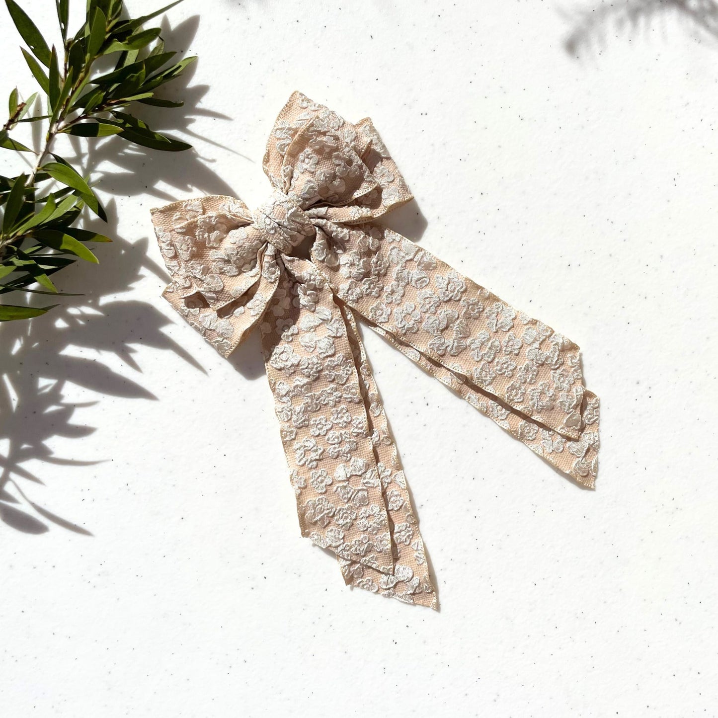 GRACE BOW BEIGE - Long Tail