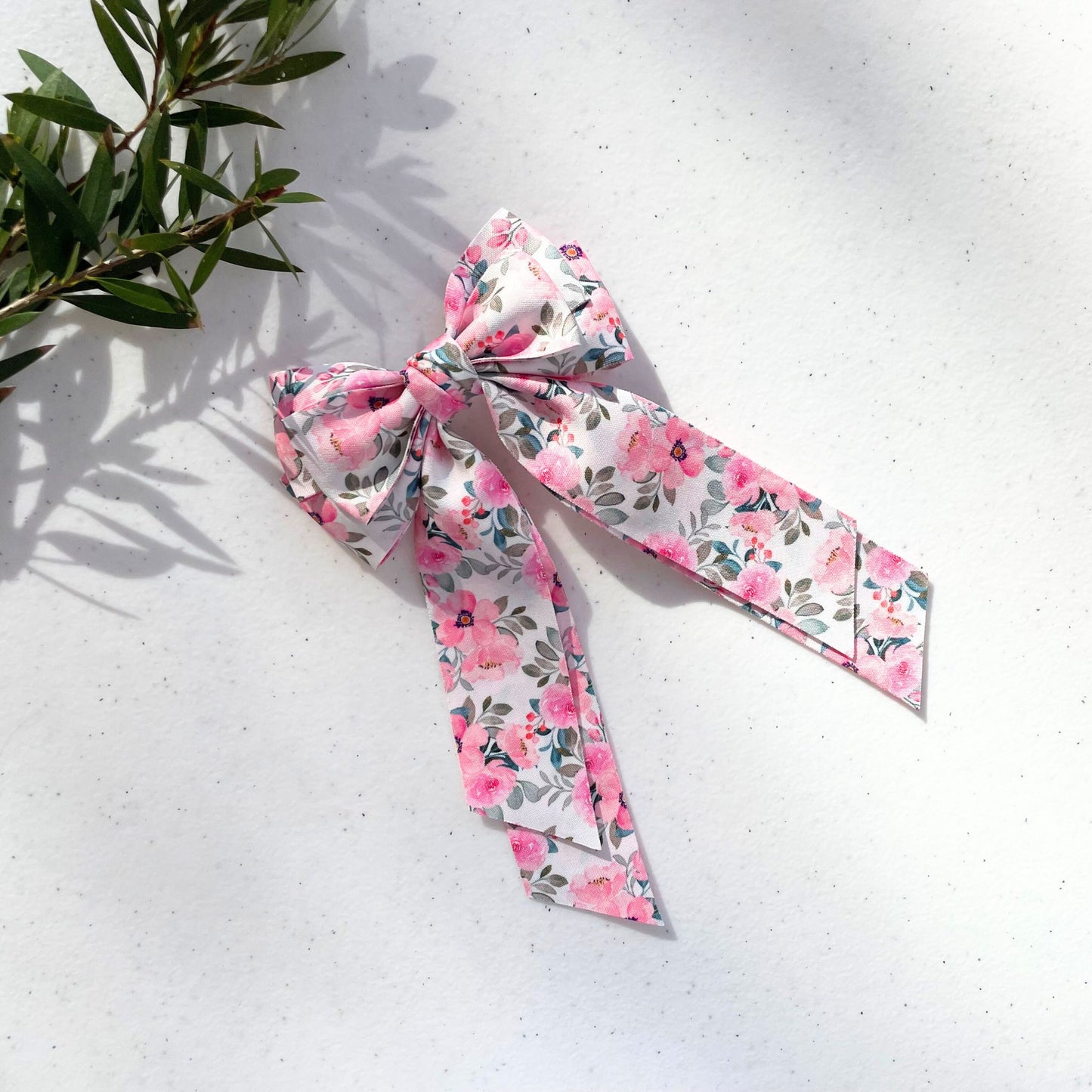 ROSE BOW WHITE - With Tail