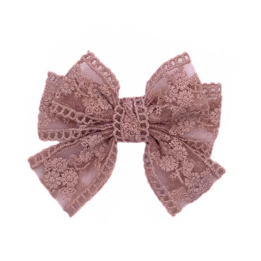 LACE BOW ANTIQUE PINK