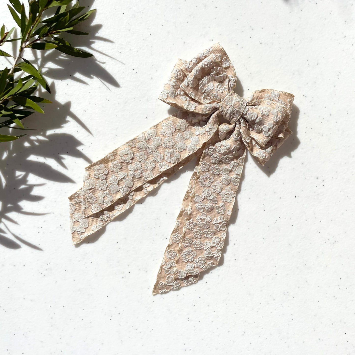 GRACE BOW BEIGE - Long Tail