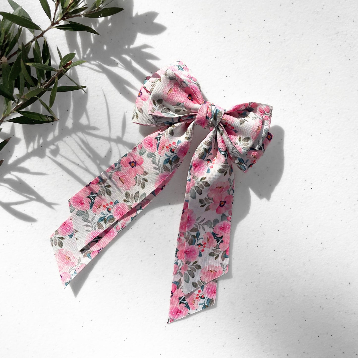 ROSE BOW WHITE - With Tail